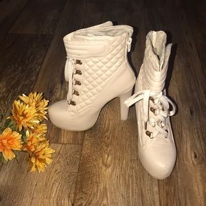 Nude High Heeled Booties